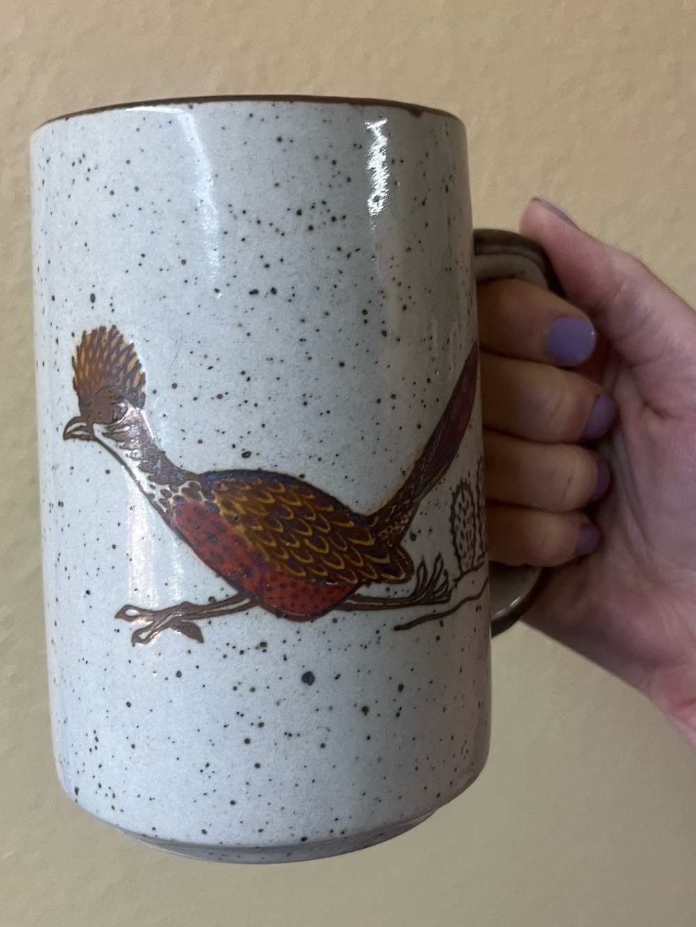 Vintage Otagiri Speckled Roadrunner Mug